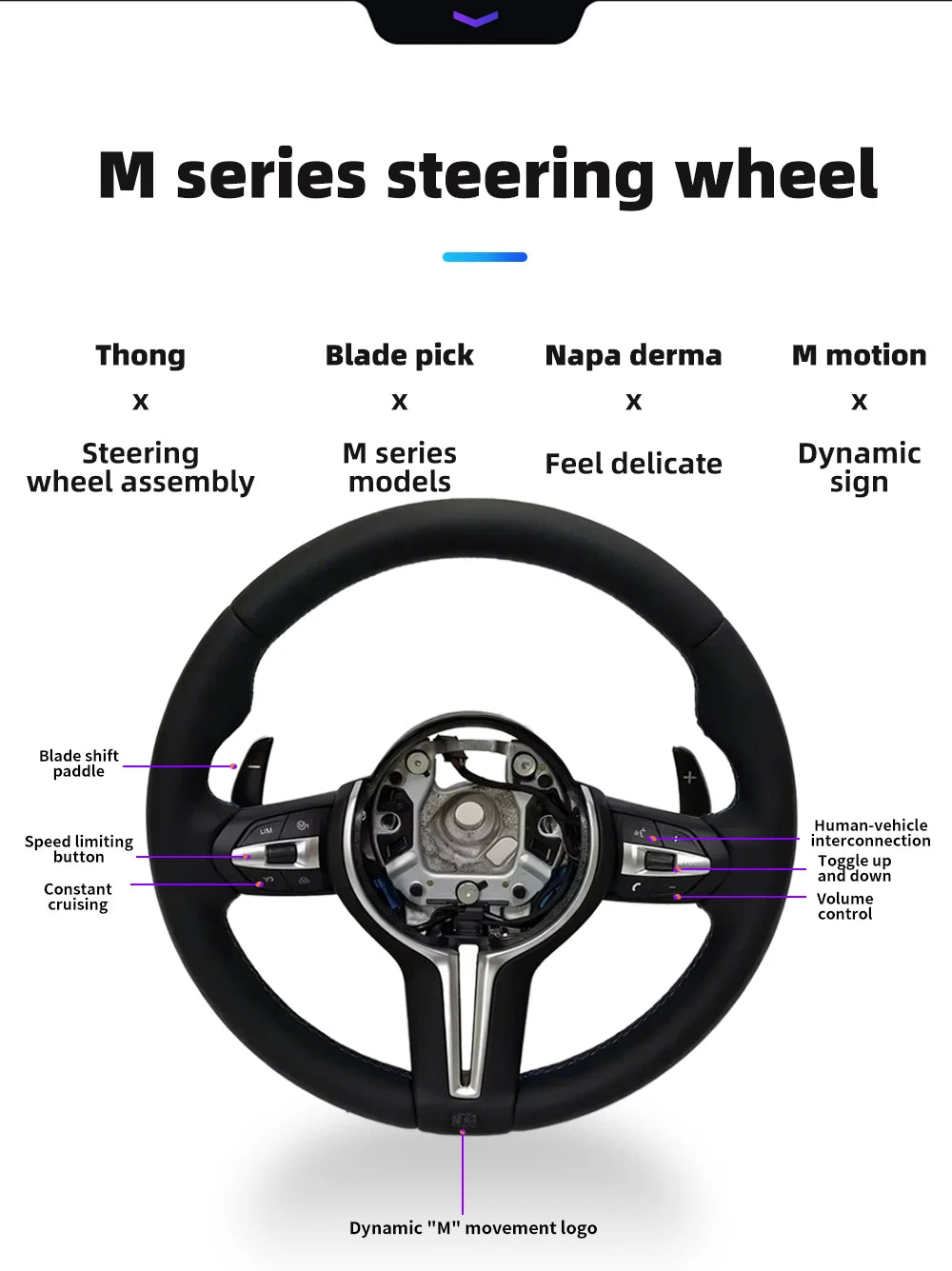 Volante de Couro simples M3
